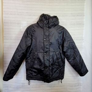 J.CREW QUILT LINED PUFFER COAT IN BLACK, SZ XS